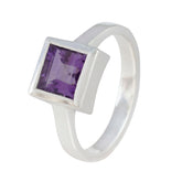 Nisa Boho Purple Solitaire Ring with Gemstone